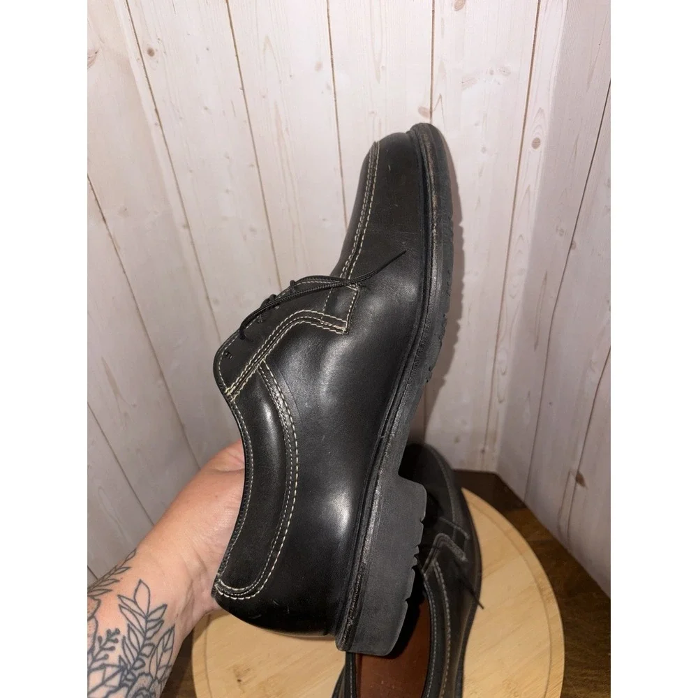Allen Edmonds Wilbert‎ Men Size 8.5 E Black Leather Split Toe Derby Shoes USA